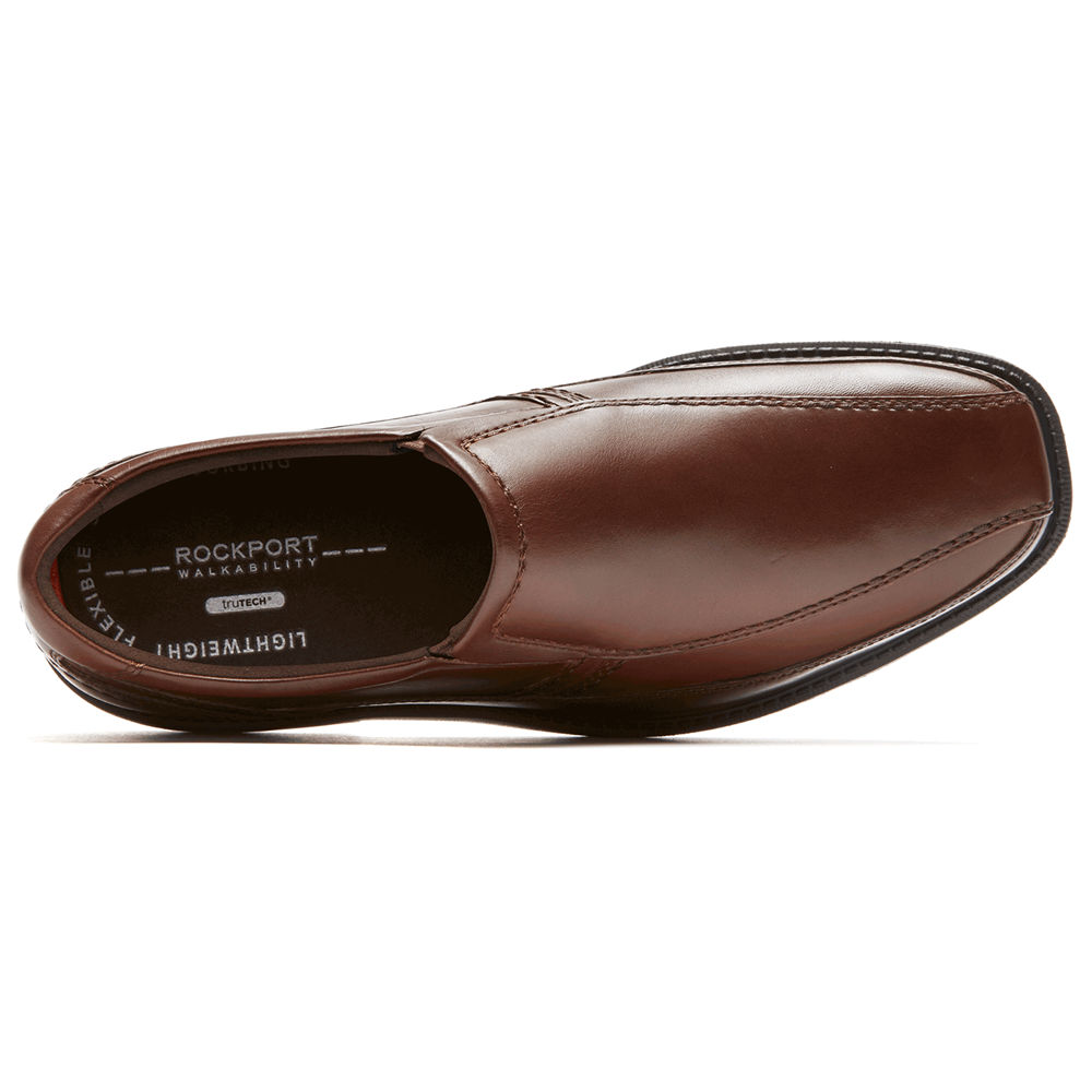 Rockport Mens Style Leader 2 Bike Toe - Slip-On Brown - TOS401389